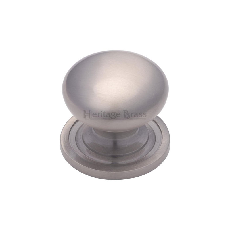 Heritage Brass Heritage Cabinet Knob Round Design, 2.3cm H x 2.5cm W x 2.5cm D, Satin Nickel