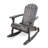 Comfortable Adirondack Rocking Chair, Dark Grey Wood, Rustic Patio Style