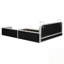 Grand lit plateforme tapissier avec 2 lampes de lecture-677617794