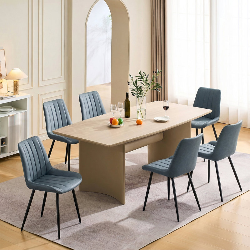 Upholstered Dining Chair, Dusty Blue