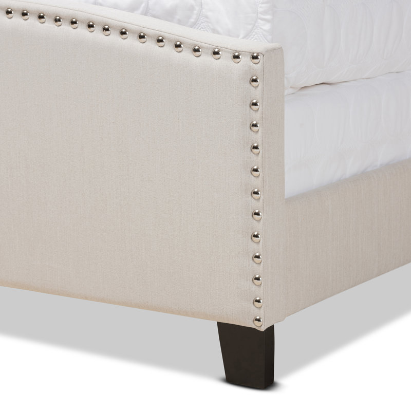 Exauce Upholstered Bed, Beige, Queen