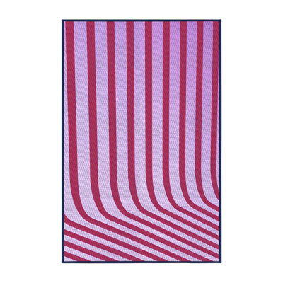 Tapis mauve rayé Uwais