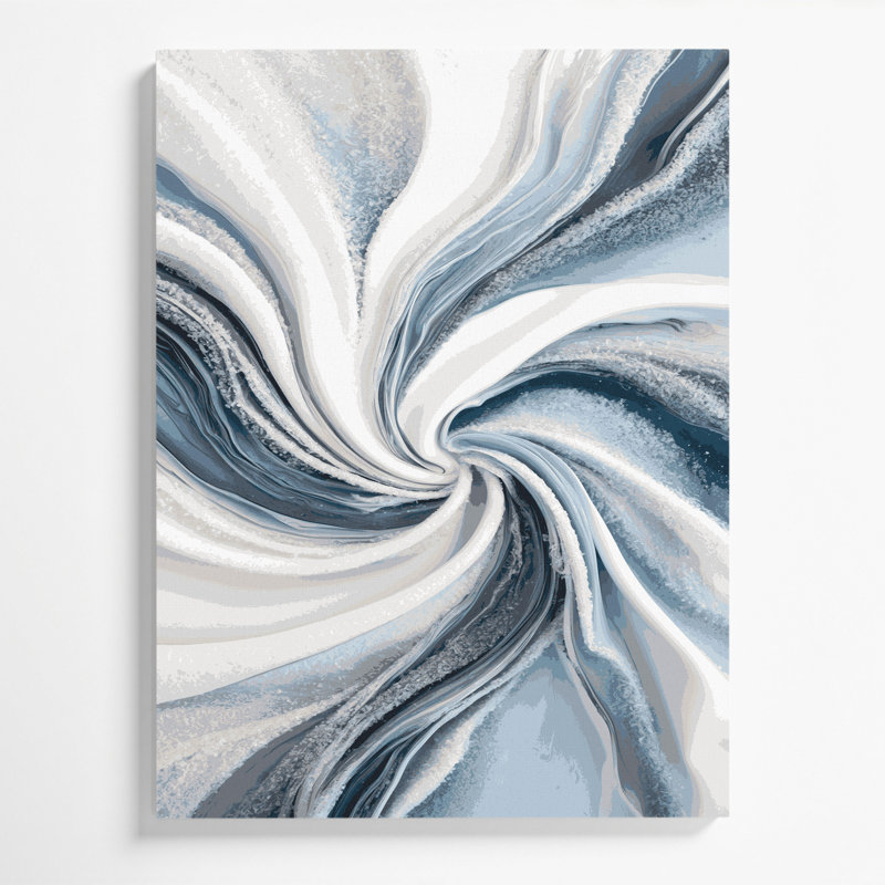 Abstrait art fluide sur toile verte 13, H 14 po x l 11 po