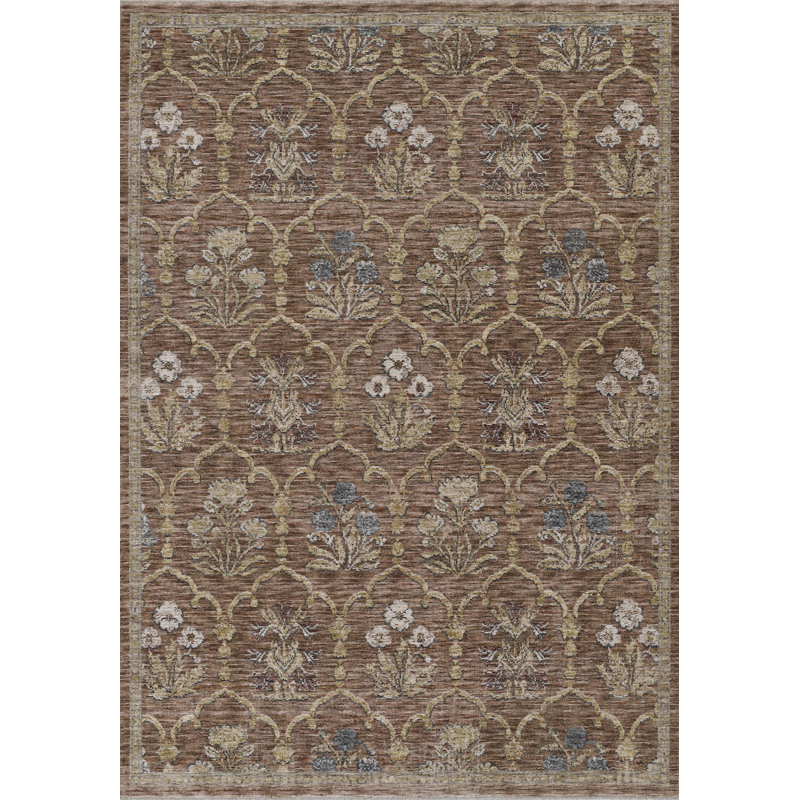 Simmonsville Polyester Traditional Rust Area Rug 2' X 3', 2' X 3'