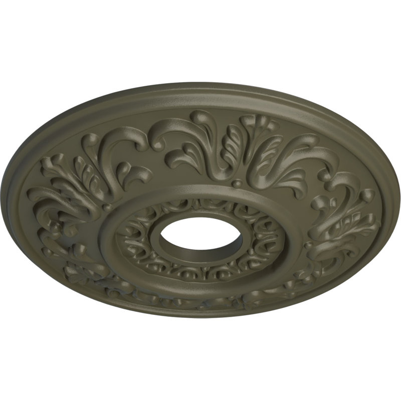 Endurathane Richmond Ceiling Medallion, 18"OD x 1 3/8"P (Fits Canopies up to 2 5/8"), Hand-Painted Black Pearl Finish