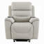 Fauteuil inclinable électrique Arshie, chauffage et massage, similicuir gris