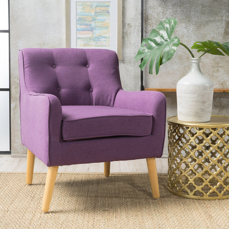 Fauteuil Mid-Century, Mauve