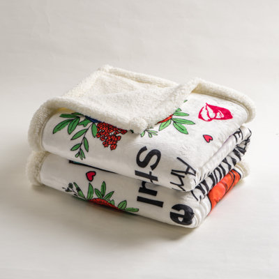 Machine Printed Throw Blanket