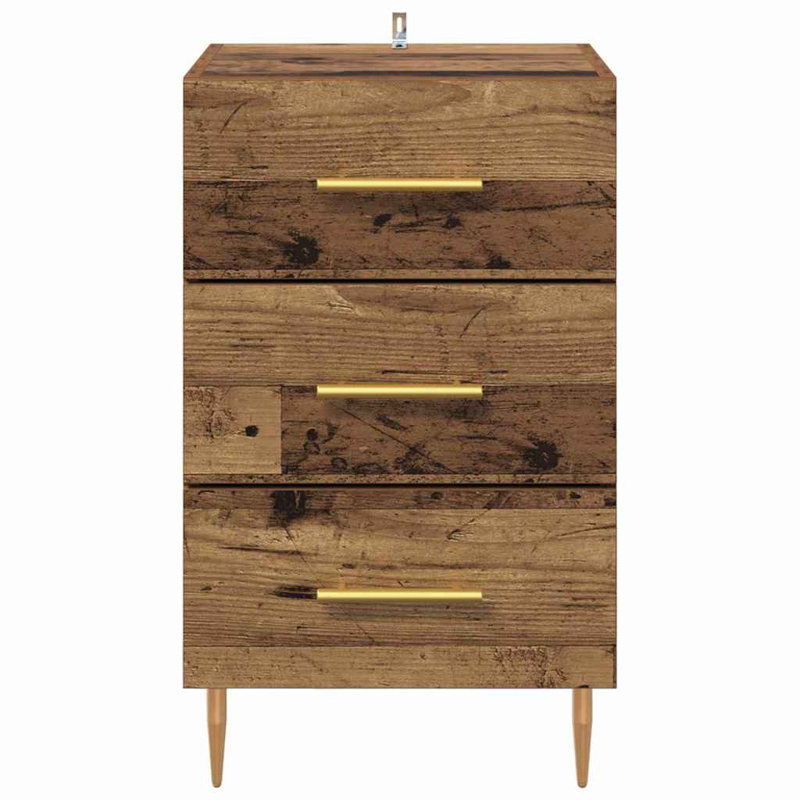 40cm W Manufactured Wood Bedside Table, Brown