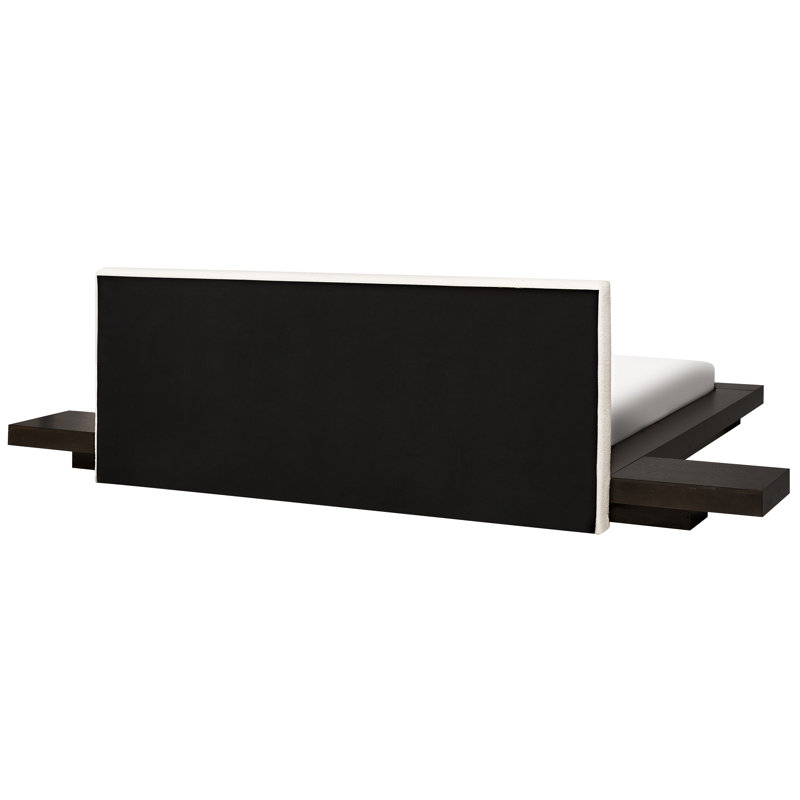 Ronish Upholstered Bed, Super King (6'), Dark Brown/White