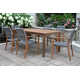 Fleur 76'' Rectangular 6 - Person Outdoor Dining Set