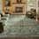 8'X10' Washable Floral Area Rug with Non-Slip Backing Green