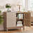 Bathroom Cabinet with Storage,30" Tall 3D Geometric Pattern Wooden Storage Cabinet with Doors & Adjustable Shelves