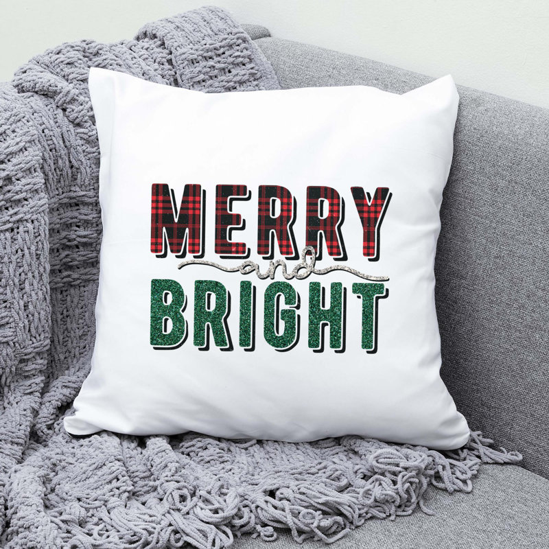 Christmas-03_2 Reversible Throw Pillow, 14" x 14"