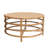 Rattan and Banana Leaf Round Coffee Table