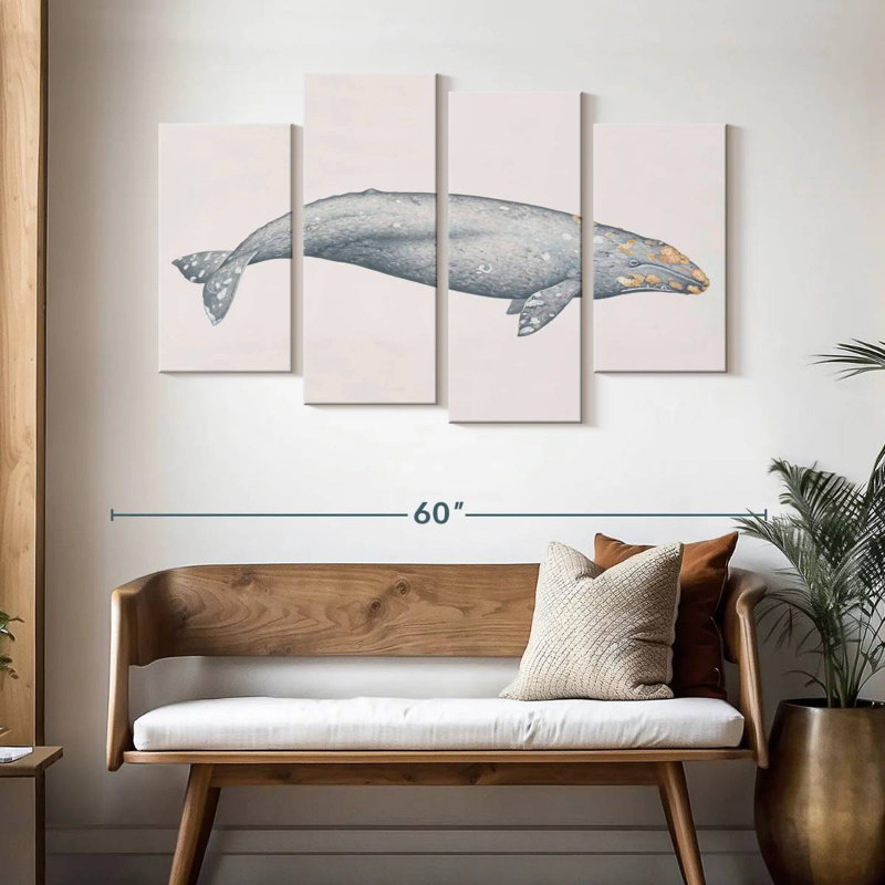 Brampt Gray Whale, 32" H x 52" W