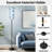  68.5" Standing Floor Lamp Cute Blue Whale Anchor Nautical Seamless Striped Dimmable Metal Pole Lamp with Linen Lampshade LED Bulb Included