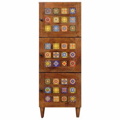 Solid Wood Rectangle Accent Cabinet