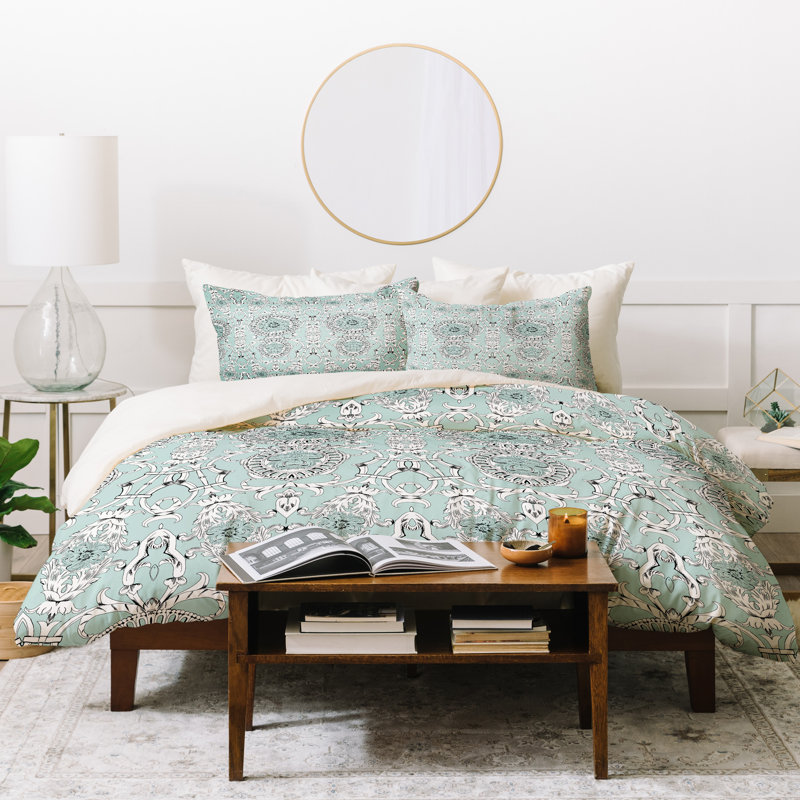 Housse de couette Gabriela Fuente, Housse de couette pour très grand lit et 2 très , Vert