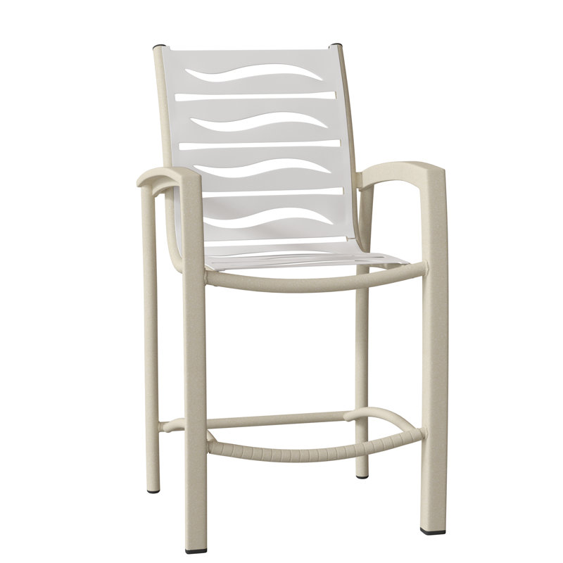 South Beach Outdoor Bar Stool, Sonora, Jade Vinyl