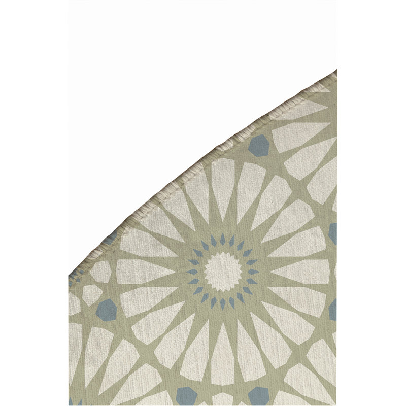 Sylvia Outdoor Area Rug, Round 5'