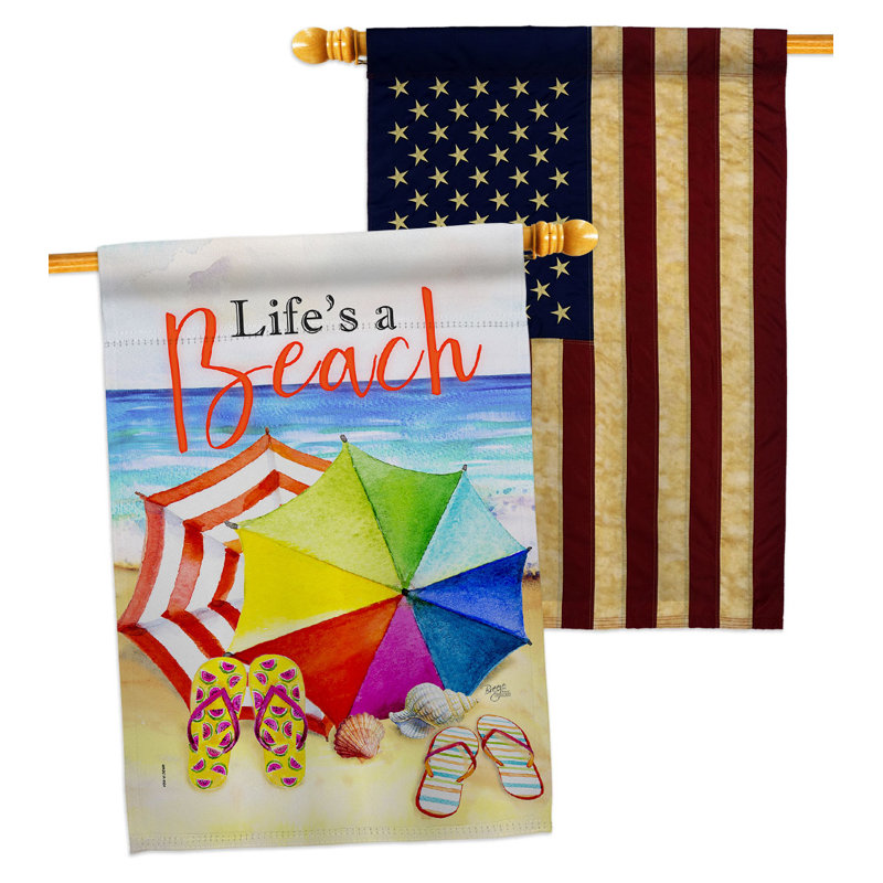 Drapeau de maison en polyester à 2 côtés 40 x 28 po