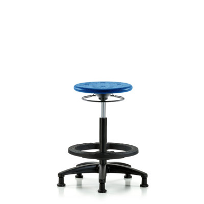 Huron Adjustable Height Ergonomic Lab Stool Footring