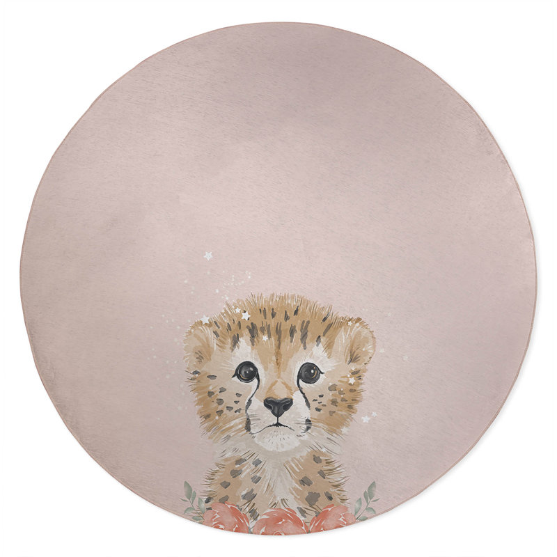 Tapis de jeu Lil Leopard Kids, Rose / brun clair