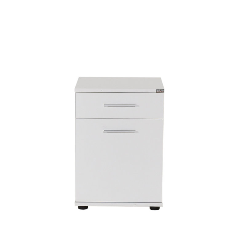 Table de chevet blanche moderne 15,8 po x 22,4 po x 15,4 po | 100% panneau de particules enduit de mélamine, épaisseur: 0,6 pouce | Conception murale, rangement élégant et fonctionnel pour la chambre à coucher ou le salon