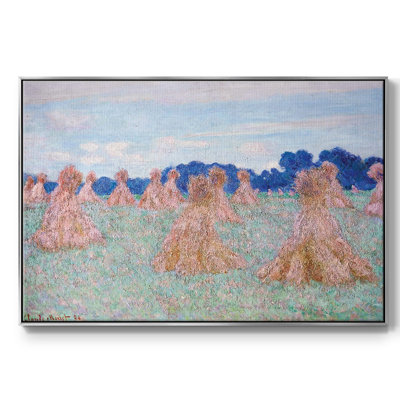 Haystacks at Giverny, 1894 - Reproduction sur toile flottante