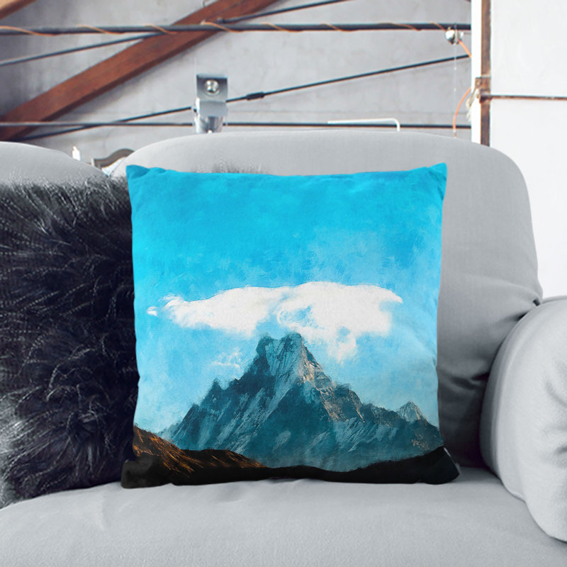 Square Throw Cushion, Black, 40cm H x 40cm W x 15cm D