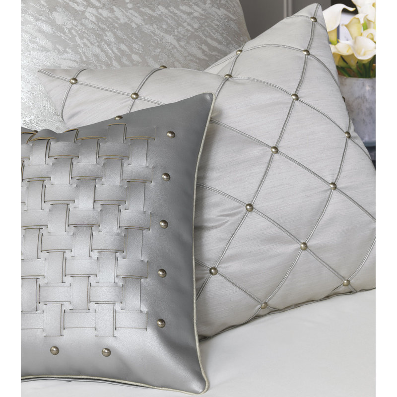 Vionnet Square Pillow Cover & Insert, Faux Down