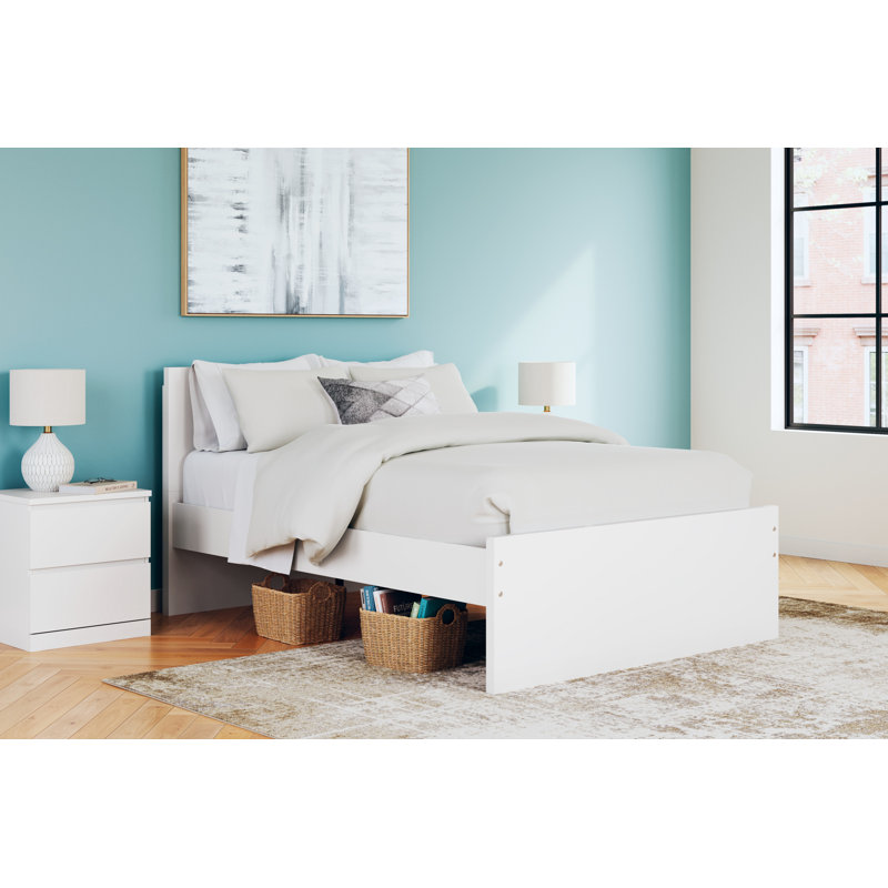 Onita Full Panel Platform Bed, Full, White