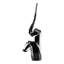 Élégante statue de sculpture en verre à tourbillons abstraits - décorations pour le salon et la maison - objets décoratifs pour manteau de cheminée - 16 po, noir