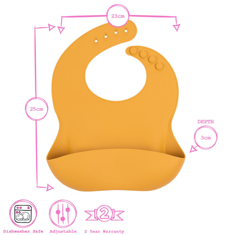 Solid Colour Bib Apron, Yellow