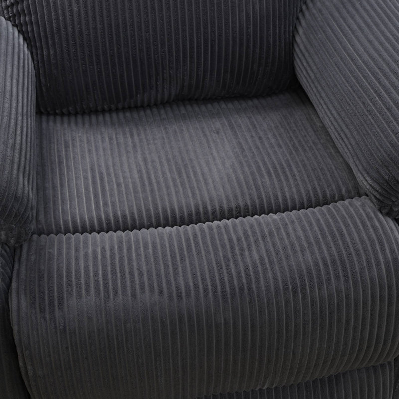 Ensemble de salon inclinable 2 pièces Baylous, Gris foncé