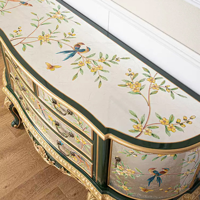 Buffet demi-rond sculpté de style européen