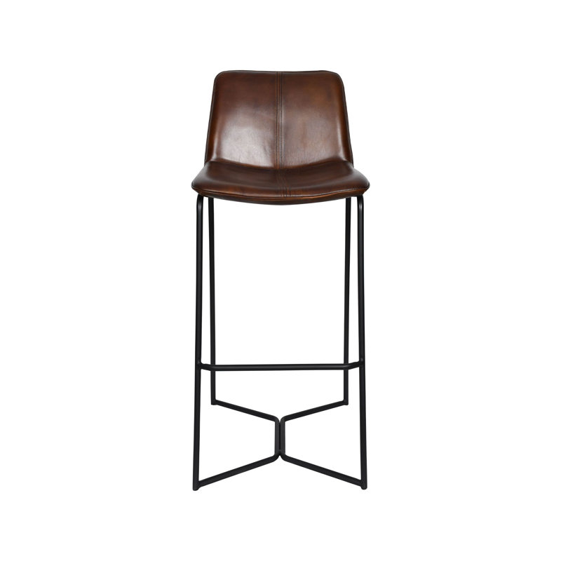 Tabouret Jodilyn, Tabouret de bar (siège d'une hauteur de 31,5 po), Châtaignier lavé à la main