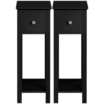Bedside Table Storage Bedroom Nightstand Wooden Side Table