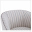 Fauteuil demi-tonneau rembourré à rayures