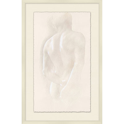 Male Nude 1' Framed Print on Glass