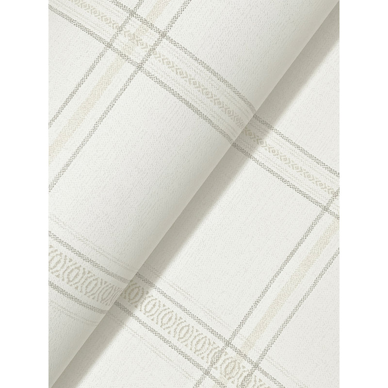 Papier peint à carreaux auberge blanche, Blanc