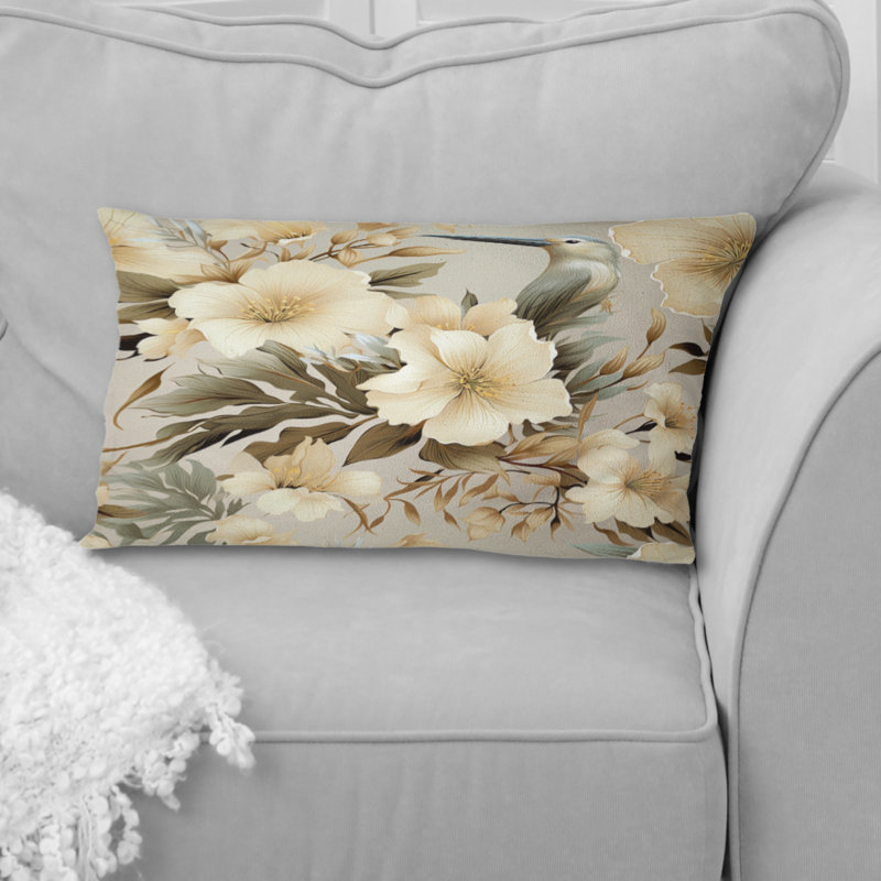 Coussin décoratif à imprimé tropical Natural Tranquility II