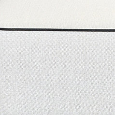Mr. M 40cm Wide Square Standard Ottoman, Cream/Black