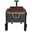 Chariot de camping pliable tout-en-un avec banquette, compartiment de rangement et attache pour chien pour une utilisation polyvalente à l'extérieur