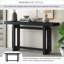Table basse 59,1 po en placage de pin avec pieds en pin massif - Ajustement robuste pour le couloir du salon-743421483