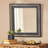 Wall Black Mirror With Golden Embossing