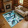 Premium Machine Washable Lubbers AMF1757 Abstract Rug