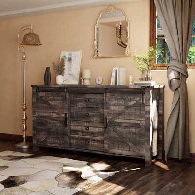 Commodes de style campagnard 60 po avec 4 tiroirs et 2 armoires