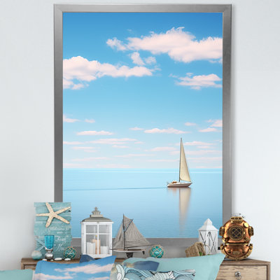 " Blue Maritime Sailboard Horizon "